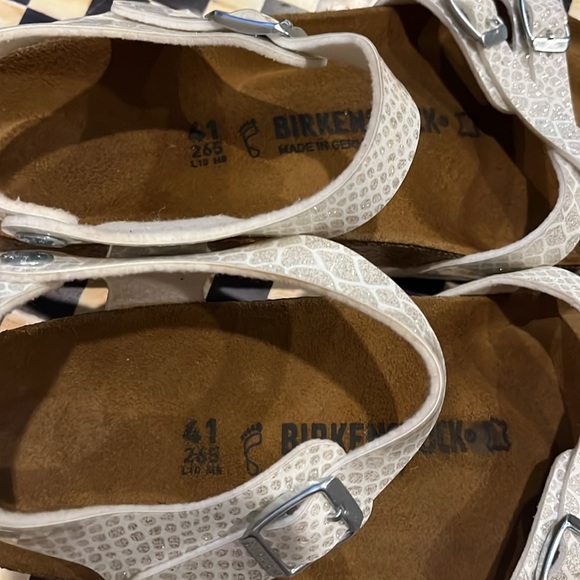 Silver sparkle python print Birkenstocks! - Picture 7 of 7